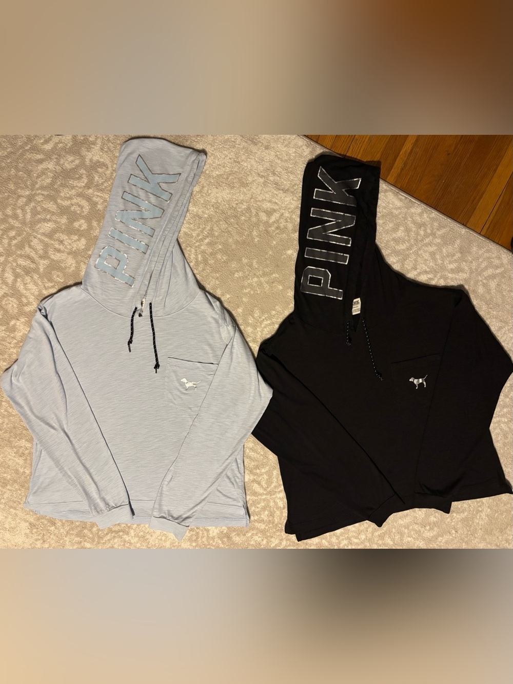 PINK Victoria's Secret - hooded lightweight long-sleeved top set - Picture 15 of 16